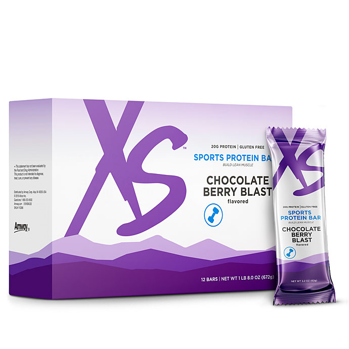 XS™ Barra de proteína para deportes – Chocolate y mora